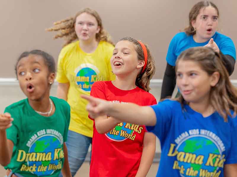 Five Drama Kids students acting Happy Drama Kids Students